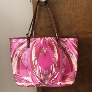 Emilio Pucci pink tote